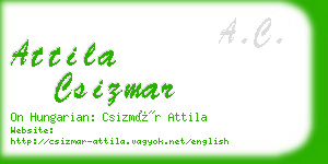 attila csizmar business card